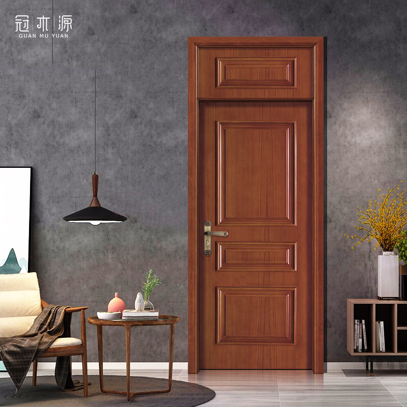 冠木源橡木烤漆中式客廳扣線房間門超高封板