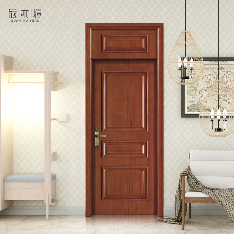 冠木源橡木烤漆中式客廳扣線房間門超高封板