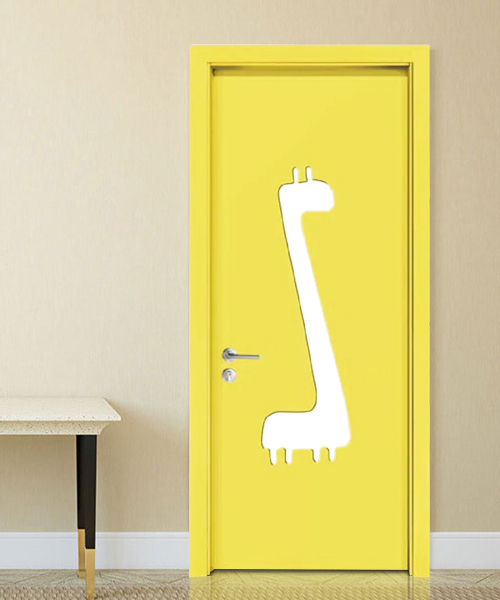 直銷實木齒接橡木門烤漆卡通多彩臥室房間門