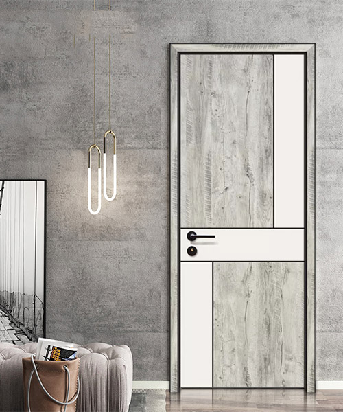 定制窄邊門鋁木門家用室內門房門免漆門