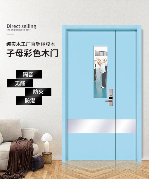 中山木門玻璃門廠家-實木房門-工程批發學校